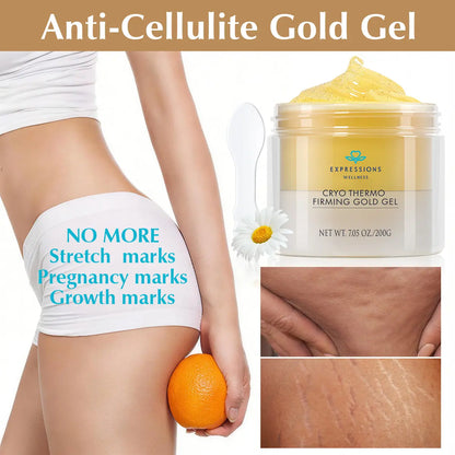 15-Day Smooth the Appearance of Cellulite ,Sculpting & Tightening Burn Gold Massage Cream | Cryo Thermo Firming Gold Gel for Belly Thigh Butt & Arm Firming Toning Moisturizing Sculpting & Smoothing|Unisex Body Contouring Treatment for Men & Women |200 G